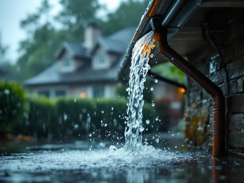 Gutter pro installing seamless gutters on a residential roof