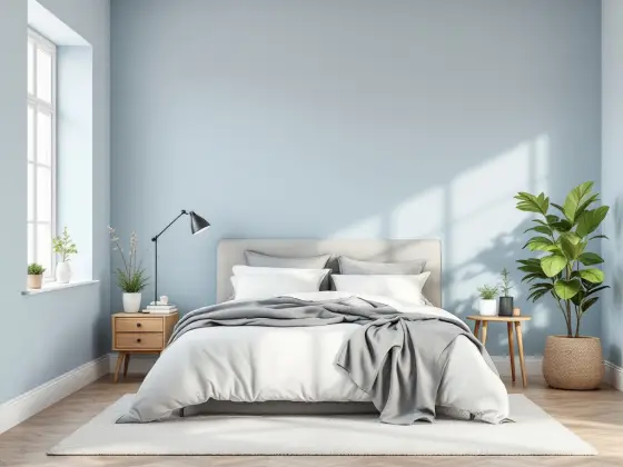 Painted bedroom